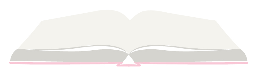 Illustration of an open hardcover blank book