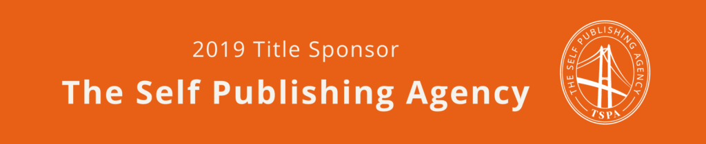 Graphic announcing The Self Publishing Agency as the 2019 sponsor with their logo